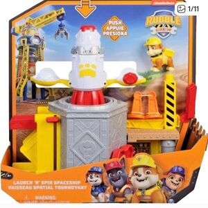 Nickelodeon Rubble & Crew Spin Spaceship Playset - Red, Yellow, Gray